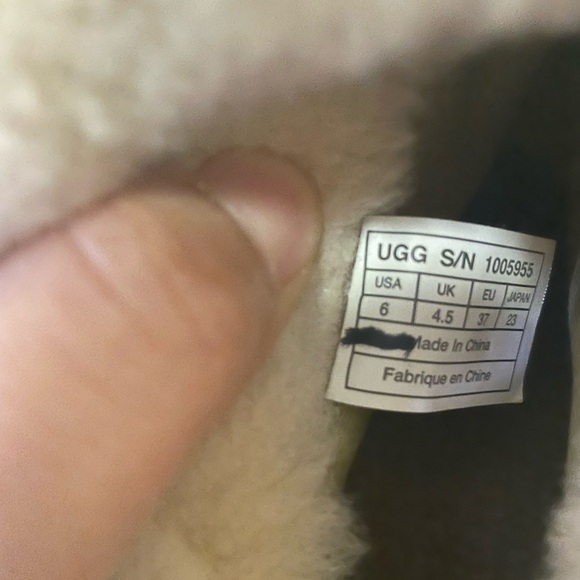 UGG Layna Shearling Brown Suede Fold Cuff Boots 6 - Picture 6 of 7